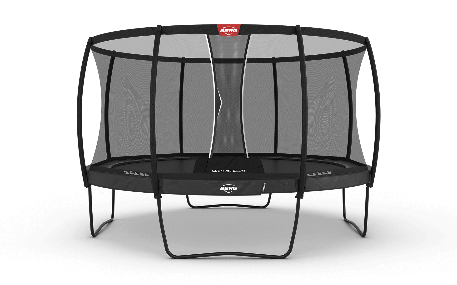 BERG Champion Regular 430 Harmaa + Safety Net Deluxe - Trampoliini Pyöreä - 430 cm