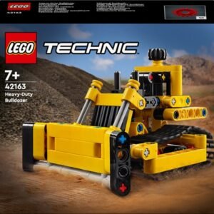 LEGO® 42163 tekninen puskutraktori, rakennuslelu lapsille, kaivinkone
