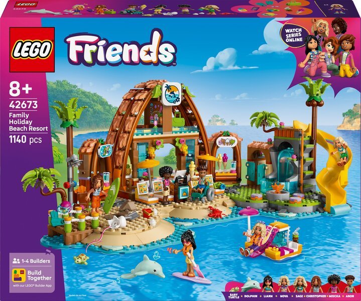 LEGO Friends 42673 Rantalomakohteen Hotelli - Rakennussarja 8-vuotiaille ja sitä vanhemmille