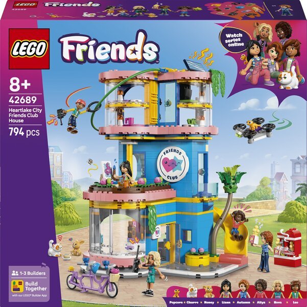 LEGO Friends 42689 Heartlake Cityn Klubi - Rakennussetti 8-vuotiaille - Lahja