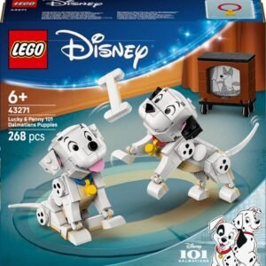 LEGO Disney 43271 Lucky ja Penny, 101 dalmatialaisen pennut - Peli alkaen 6-vuotiaille