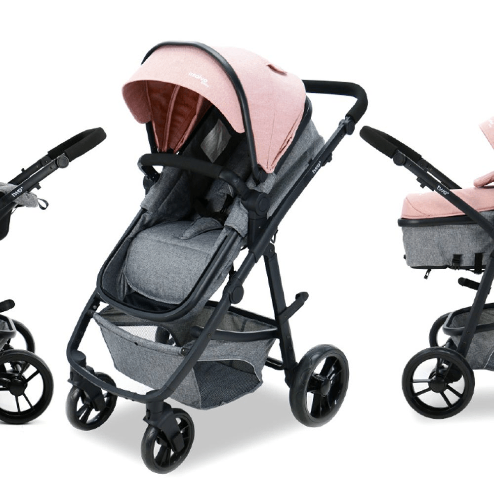 Convertible Two+, Vaaleanpunainen Asalvo Lastenvaunut 18144