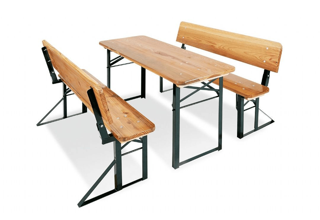 Penkki- ja pöytäsetti selkänojalla, Sepp Pinolino Pöydät ja tuolit 031237