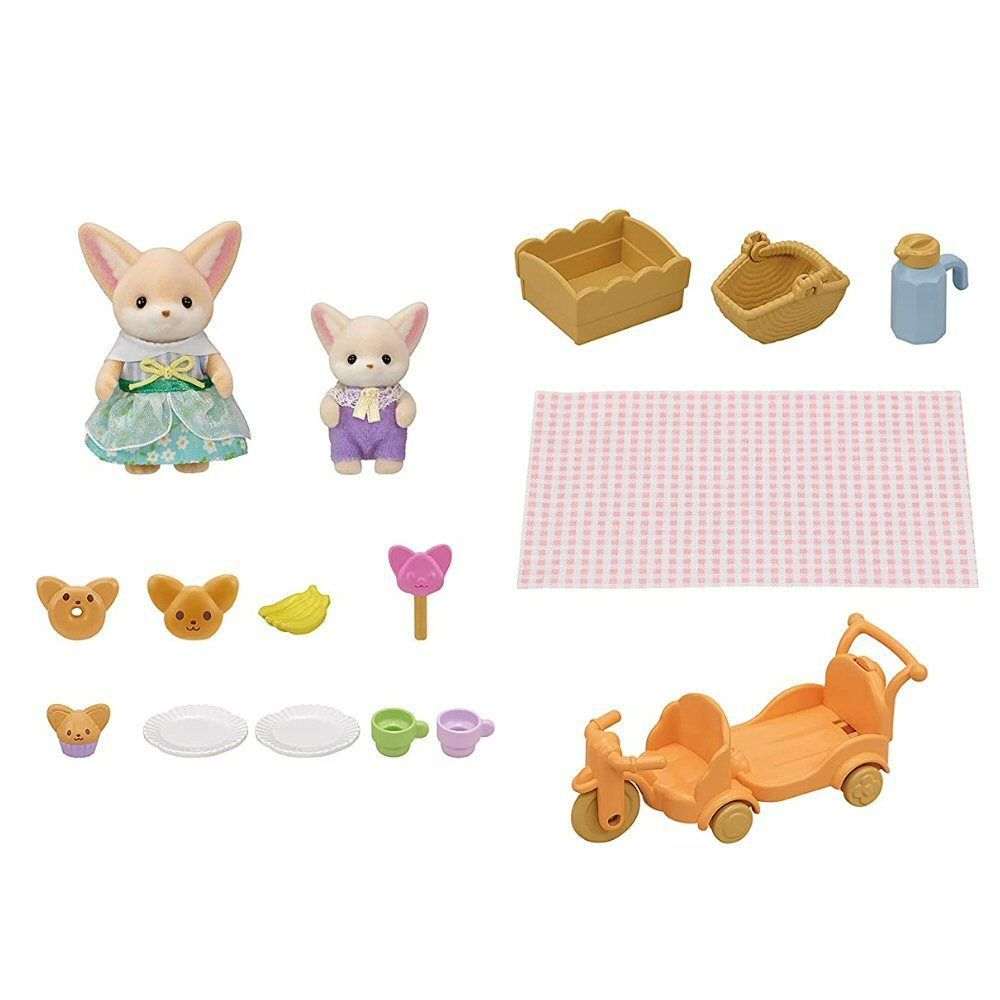 Sylvanian Families 5698 Aurinkoinen Piknik Setti, Aavikkokettusisko ja Vauva