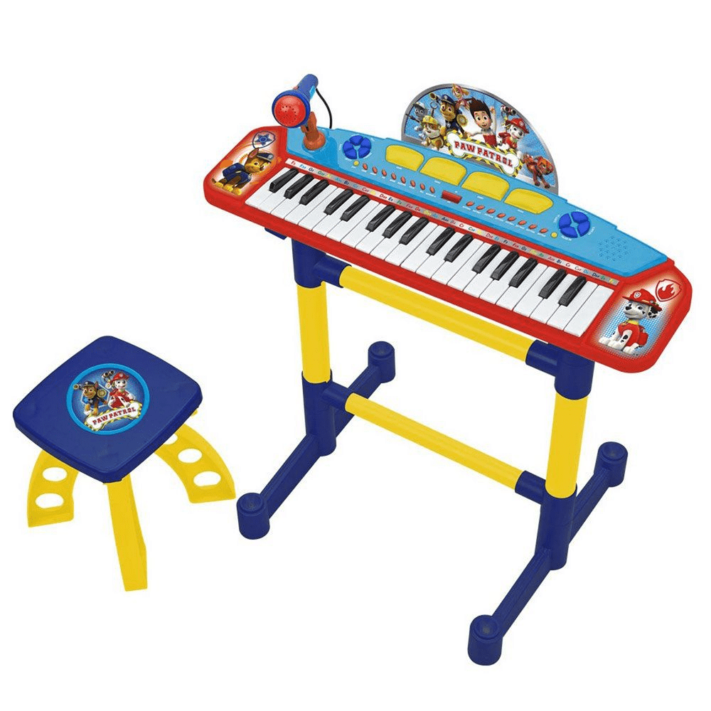 Ryhmä Hau Keyboard mikrofonilla ja jakkara Paw Patrol Soittimet Lapsille 02523