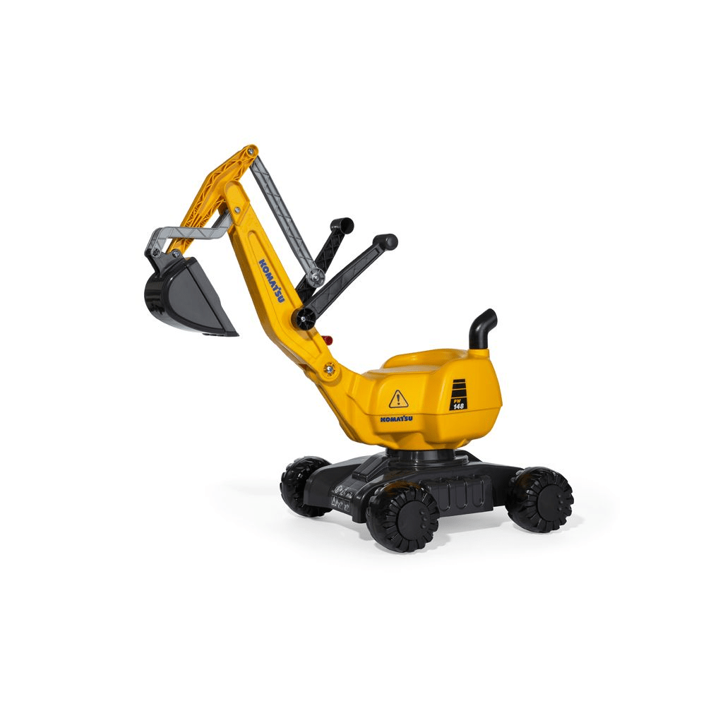 Rolly Digger Komatsu keltainen Rolly Toys Farmtrac Valtra T214 traktori ja peräva