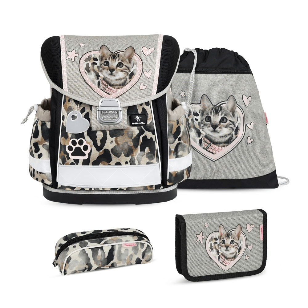 Kissa koulureppu, 4 osaa Belmil Classy koulureput 859947