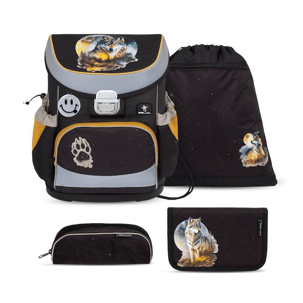 Belmil School Set with 4 Pcs, Wolf Belmil Minifit Koulureppu 865313