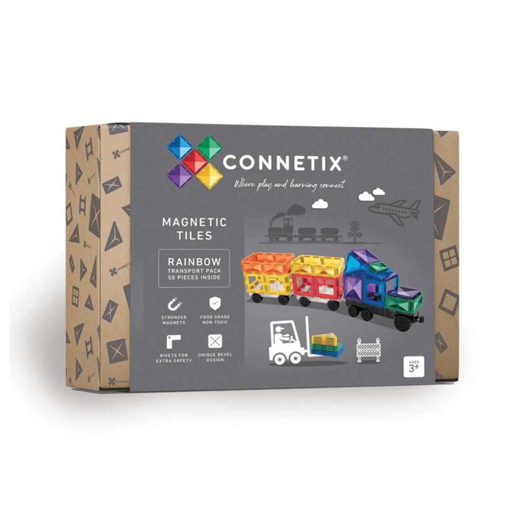 Kuljetusmagneettisarja 50 osaa - pastelli CONNETIX magneetit 293460