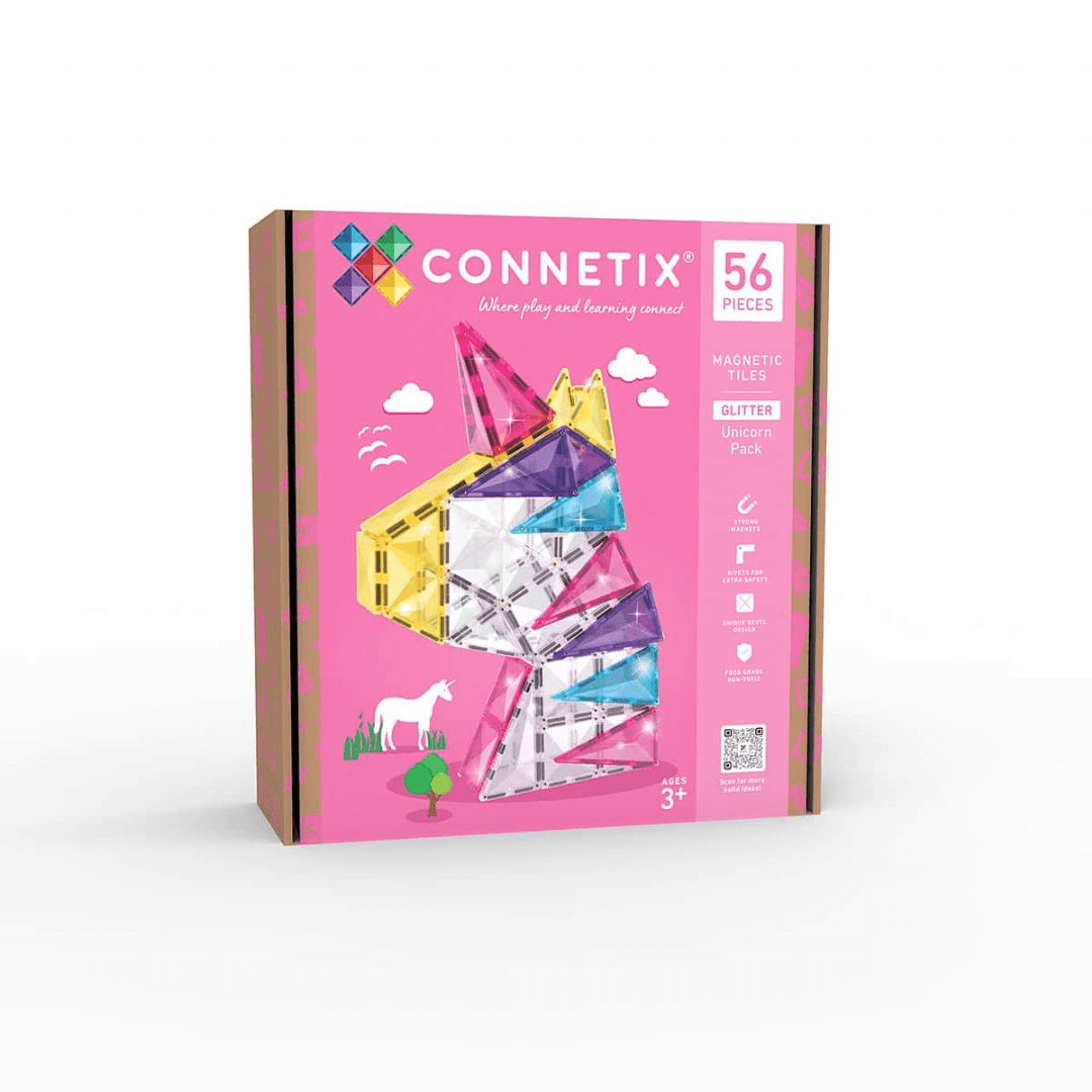 Glitter Unicorn magneettisarja - 56 osaa CONNETIX magneetit 730138