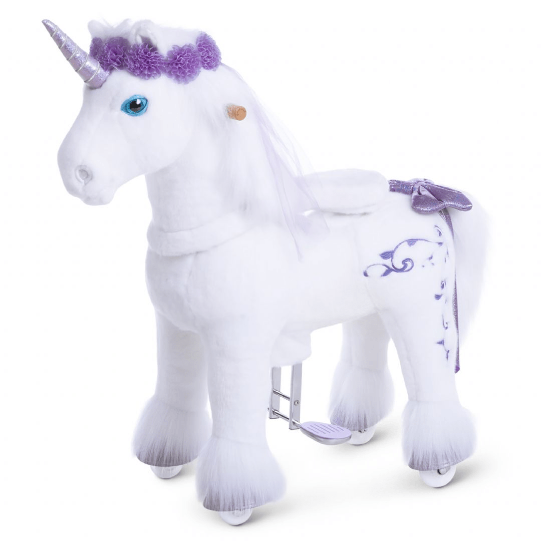 Ride-on violetti yksisarvinen PonyCycle Premium Ratsastushevonen X41