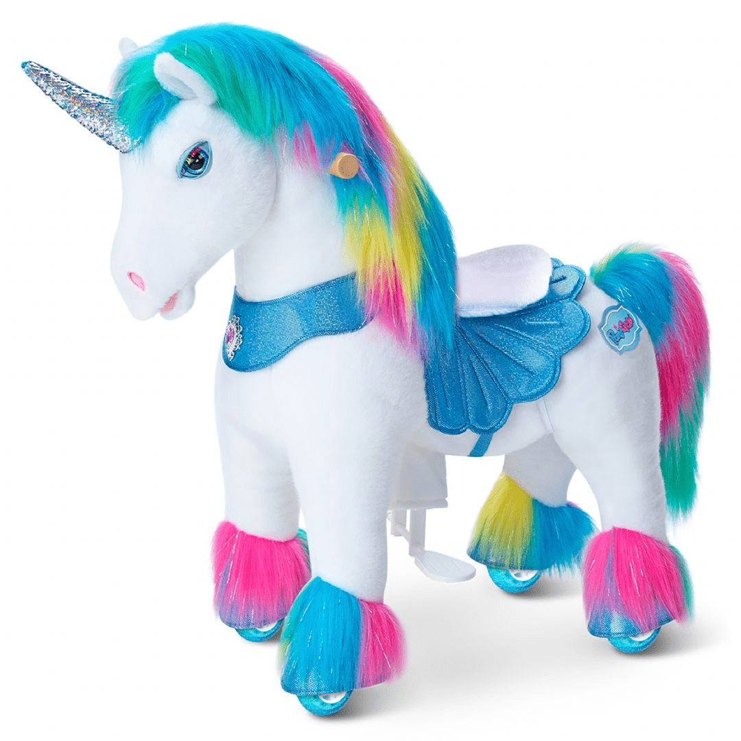Ride-on yksisarvinen hevonen Rainbow PonyCycle kehittynyt ratsastushevonen Y354