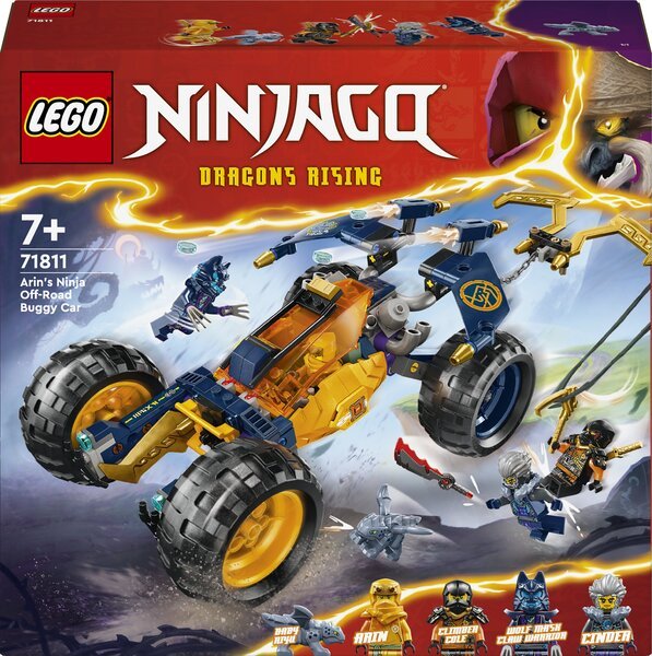 LEGO NINJAGO 71811 Arin's Ninja Off-Road buggy, setti lohikäärmeellä ja 4 minihahmolla