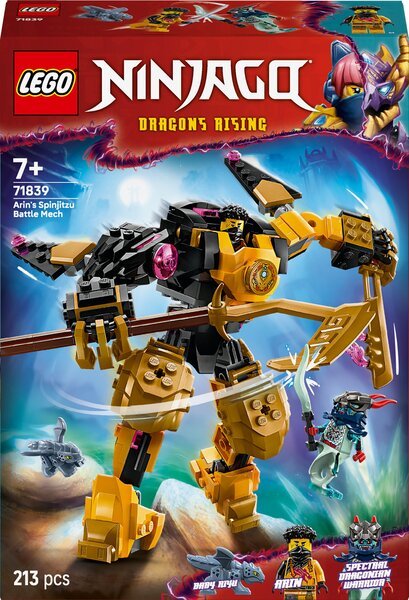 LEGO NINJAGO 71839 Arinin Spinjitzu-robotti - Rakennussarja 7-vuotiaille pojille