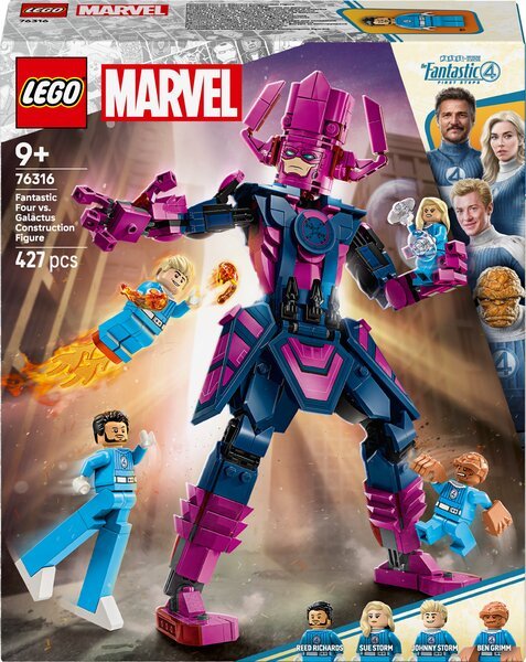 LEGO Marvel 76316 Neljä Fantastista Galactuksen Figuuria Vastaan - Peli ikäryhmälle 9+