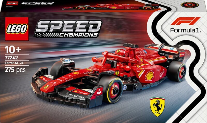 LEGO Speed Champions 77242 F1 Ferrari SF-24 - Rakennusasetelma yli 10-vuotiaille