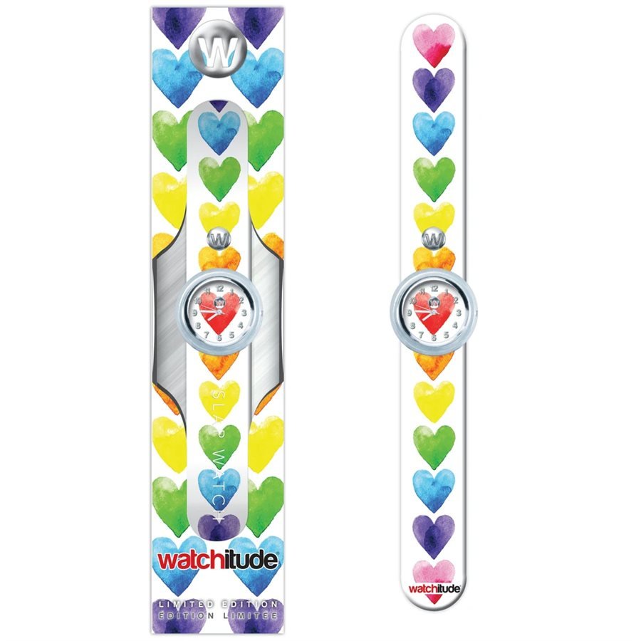 Watchitude Lasten Rannekello- Watercolor Hearts #178