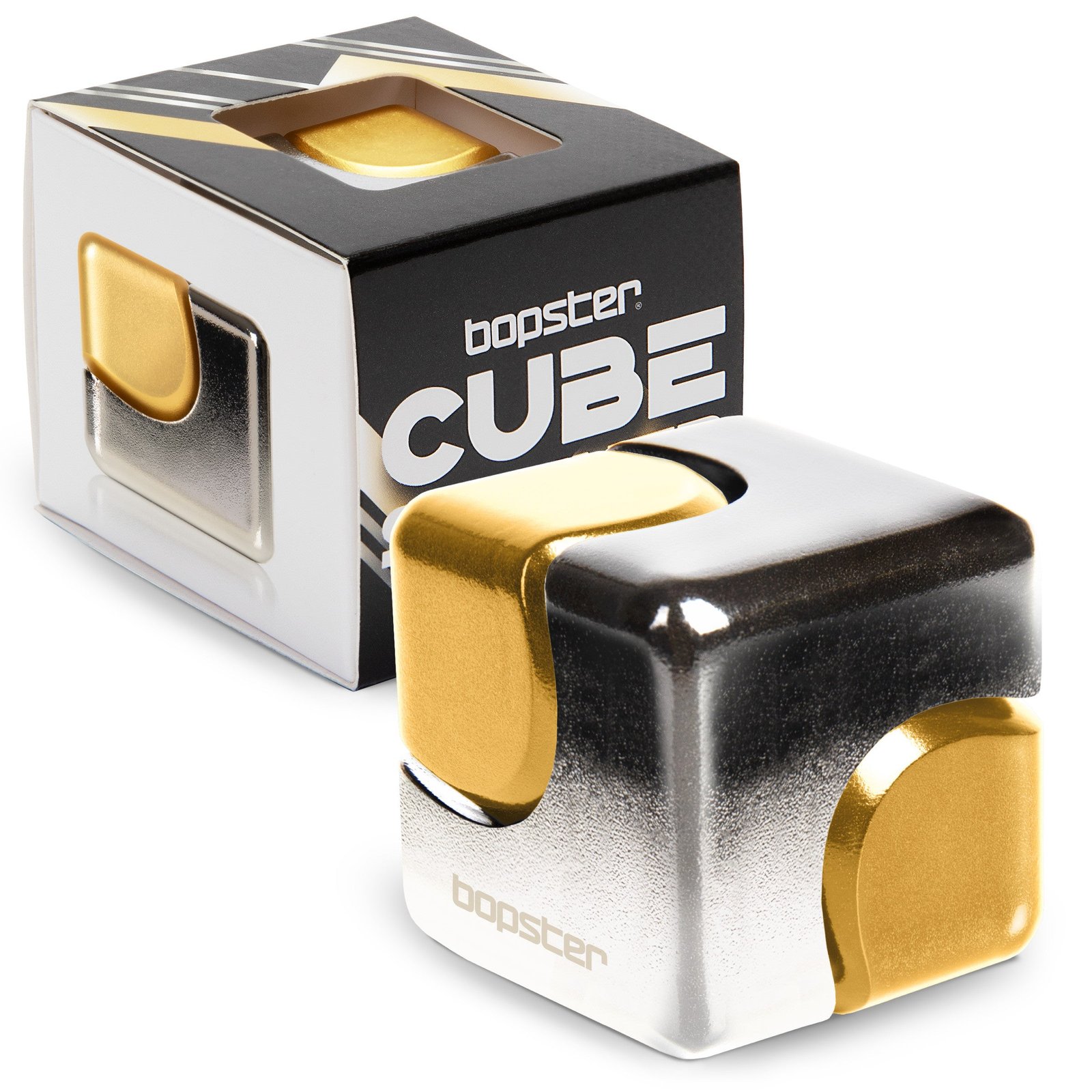 Bopster Cube Spinner - Kultainen/Hopea
