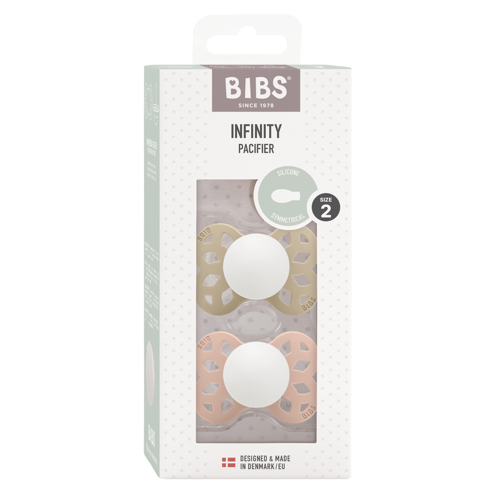 BIBS Infinity Tutti 2kpl Koko 2 Vanilla GLOW/Blush GLOW