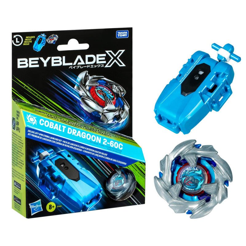 Beyblade X Cobalt Dragoon 2-60C Hyrrä ja Laukaisin