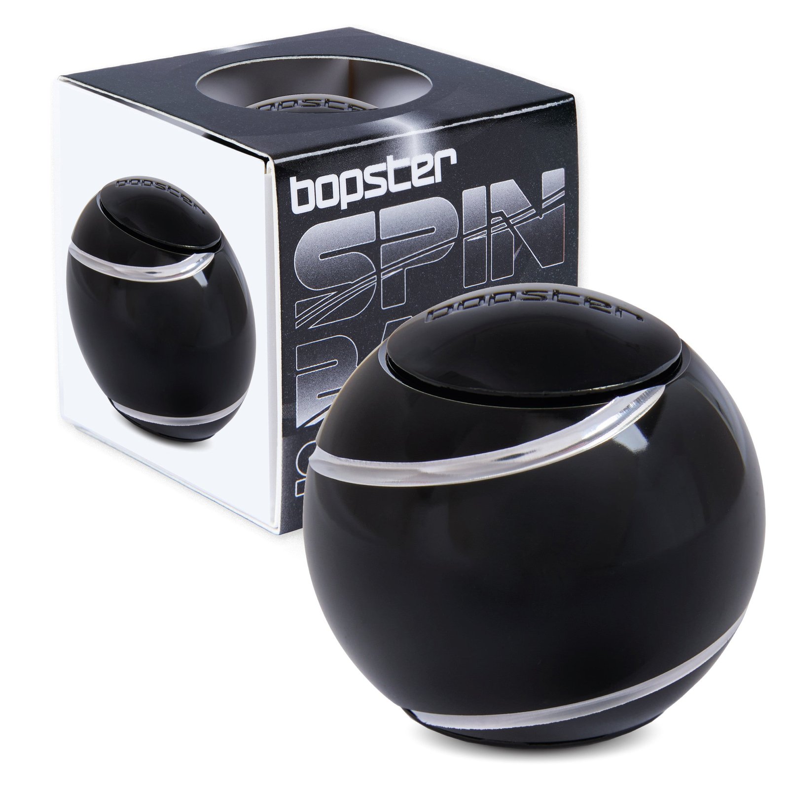 Bopster Spin Ball Metallic Fidget Metallipallo - Musta