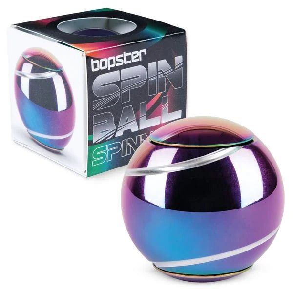 Bopster Spin Ball Metallic Fidget Metallipallo - Sateenkaari