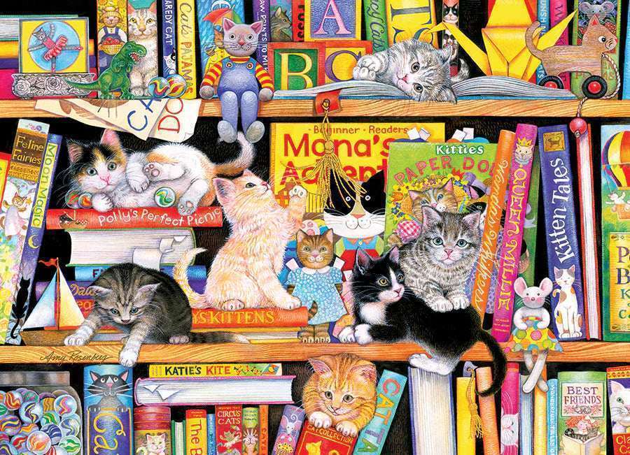 Cobble Hill 350 XXL Palan Palapeli Family Storytime Kittens