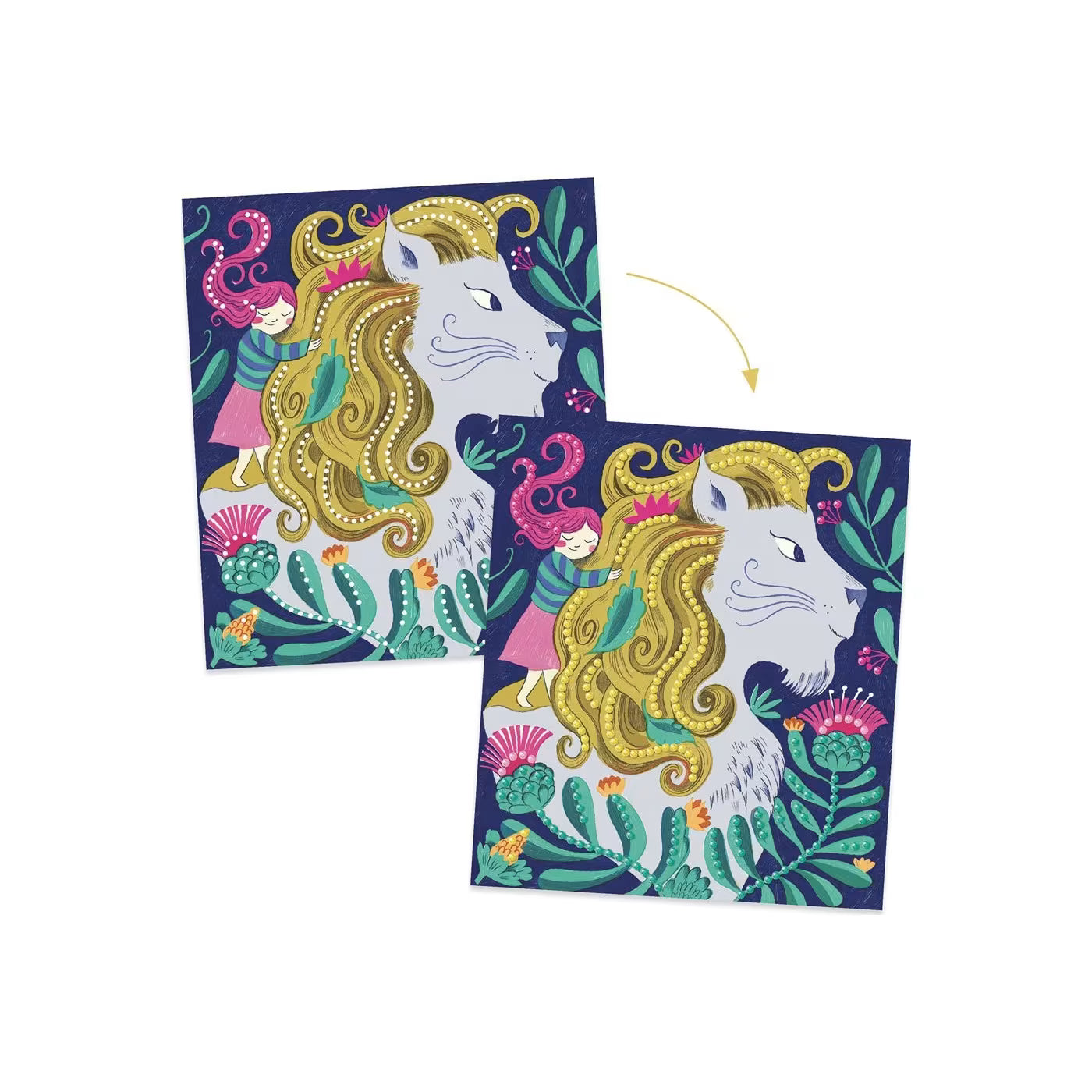 Djeco Artistic Strass Mythical Creatures Timanttiaskartelusetti