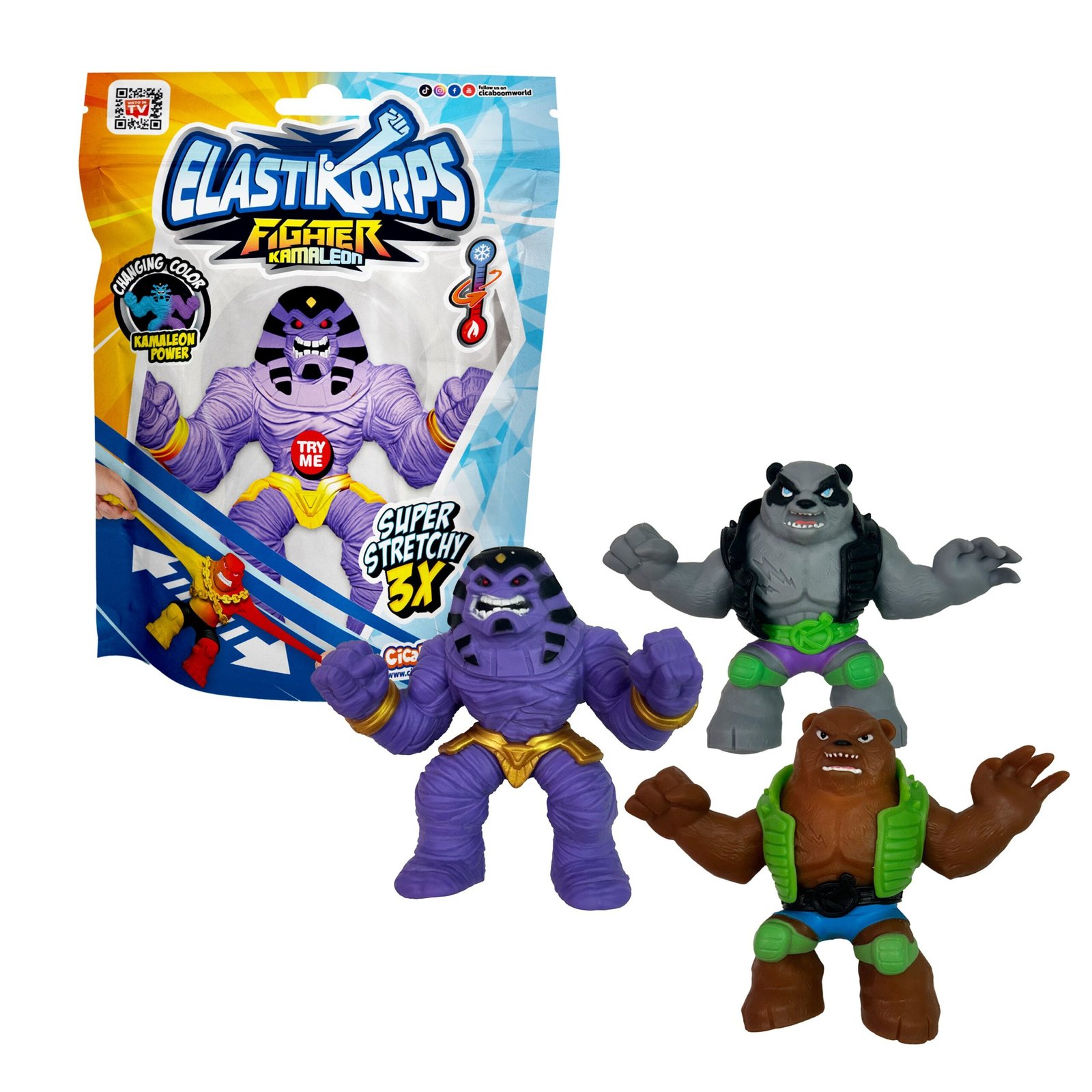 Elastikorps Fighter Kamaleon Hahmo 12 cm Lajitelma