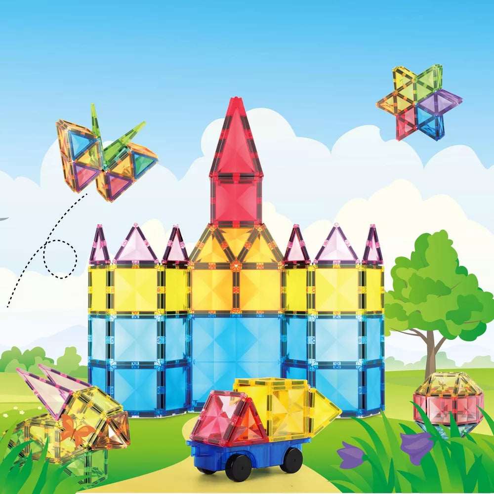 PicassoTiles Magneettinen 3D Rakennussarja 63 osaa