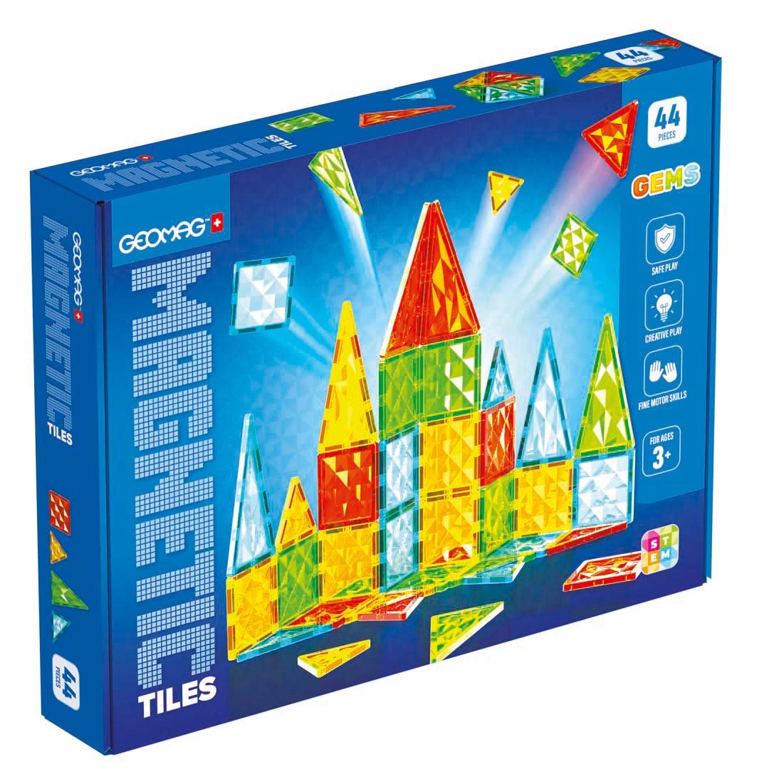 Geomag Magnetic Tiles 3D Magneettinen Rakennussarja 44 Osaa