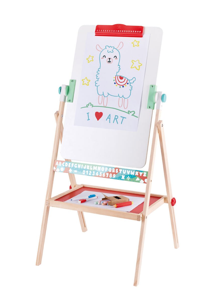 Hape Käännettävä Lasten Piirustusteline Tarvikkeilla