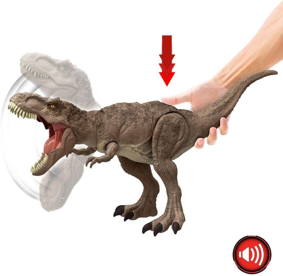 Jurassic World All Out Attack T-Rex Dinosaurus Äänillä 55cm