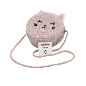 KiS Me Lasten Käsilaukku Punottu/Virkattu Kissa Korvilla