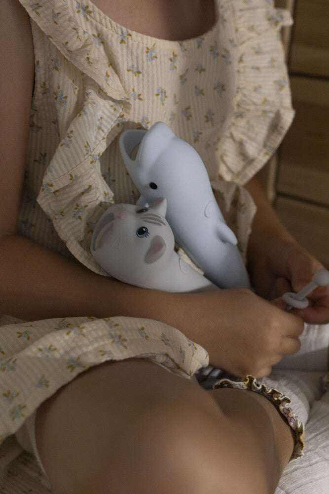 LED Ladattava Lasten Taskulamppu Delfiini Silikoninen