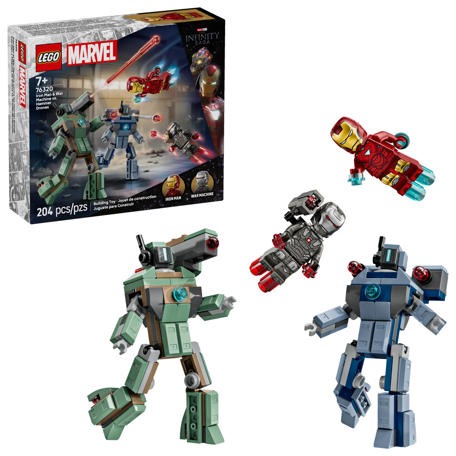 LEGO Marvel 76320 Iron Man ja Sotakone Vastaan Hammer-dronet