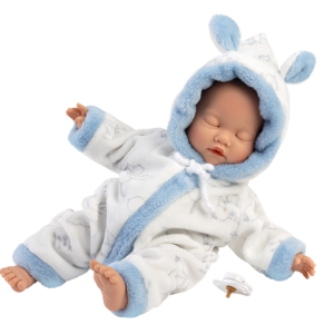 Llorens Pehmeävartaloinen Nukkuva Nukke Vaaleansininen Haalari