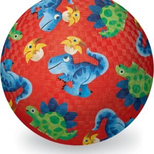 Luonnonkumipallo 13cm Dinosaurukset Punainen