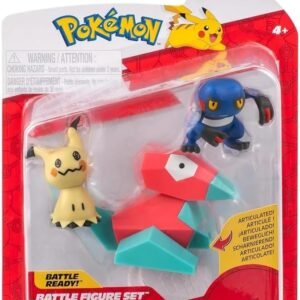 Pokemon Battle Figure Set Hahmosetti Mimikyu, Porygon & Croagunk