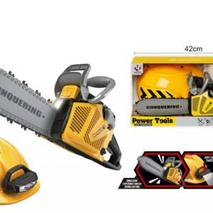 Power Tools Lasten Moottorisaha Äänillä ja Valolla ja Kypärä