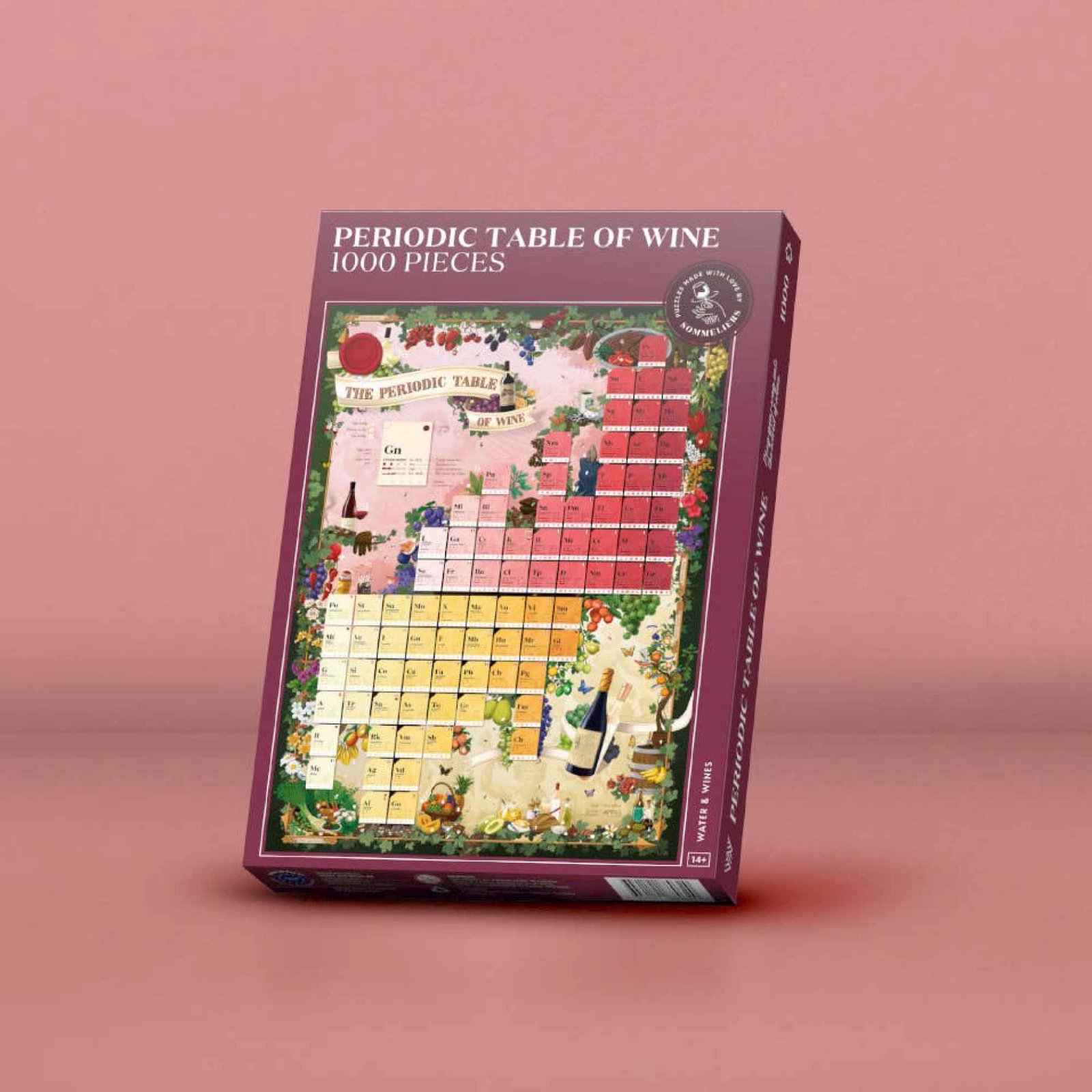 Water And Wines Periodic Table Of Wine, 1000 Palan Viini Palapeli