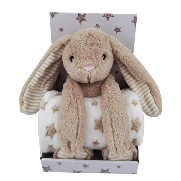 Carlobaby Beige Pupu Pehmolelu sekä Torkkupeitto