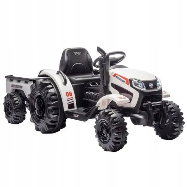 Accu White sähköajettava traktori lapsille - yksipaikkainen sähköinen leluajoneuvo