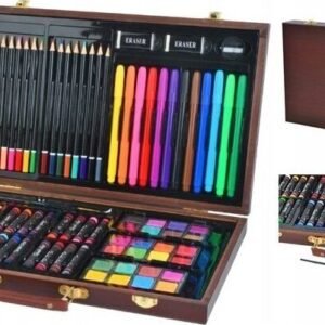 Ammattimainen piirustussarja puulaatikossa Artist Painter, 81 osaa