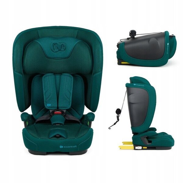 Auton turvaistuin Kinderkraft Fix2Go i-Size, 9-36 kg, Vihreä