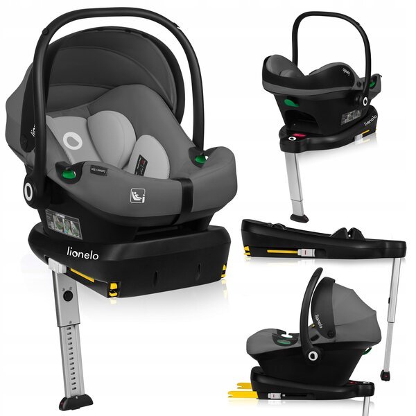 Auton turvaistuin Lionelo Lemmy i-Size, 0-13 kg, harmaa