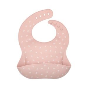 Tutete Silikoninen Ruokalappu Lehdet Pinkki