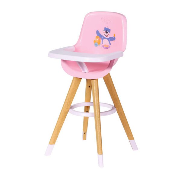 Vauvanukke BABY BORN korkeatuoli - ZAPF CREATION - Highchair-malli - Vaaleanpunainen ja ruskea