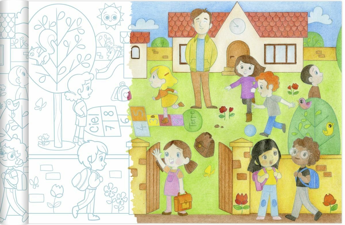 Graffy Roll Väritysrulla Koulupiha