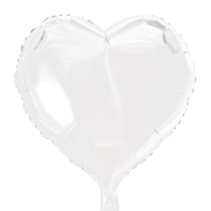 Folioilmapalloja sydän, valkoinen, 46 cm